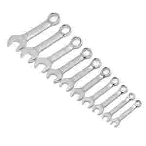 10 Piece 12 Point Stubby Combination SAE Wrench Se...